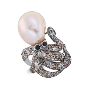 Ring  18kt Rotgold / Weißgold mit 2,73ct Diamanten