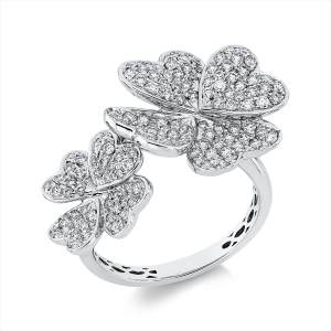 Ring 18 kt WG Blume/Blumen