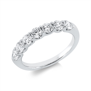 Memoire halb Ring  18kt Weißgold mit 1,01ct Diamanten