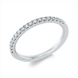 Memoire halb Ring  18kt Weißgold mit 0,24ct Diamanten