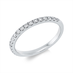 Memoire halb Ring  18kt Weißgold mit 0,33ct Diamanten