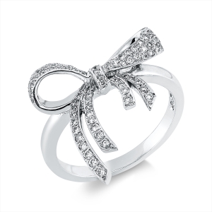 Ring 18 kt WG Schleife