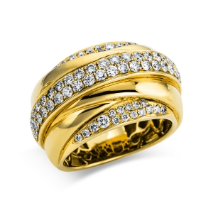 Pavé Ring  18kt Gelbgold mit 1,15ct Diamanten