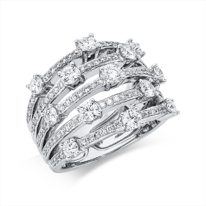 Ring  18kt Weißgold mit 1,96ct Diamanten