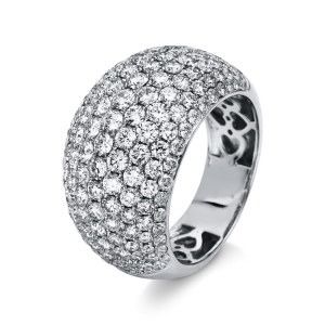 Pavé Ring  18kt Weißgold mit 3,21ct Diamanten