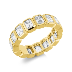Infinity Memoire Ring Zarge 18kt Gelbgold mit 3,97ct Diamanten