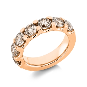 Memoire halb Ring 4er-Krappe 18kt Rotgold Premium Edition mit 3,51ct Diamanten