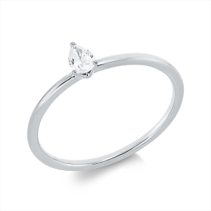 Solitaire Ring 3er-Krappe 18kt Gelbgold mit 0,16ct Diamanten