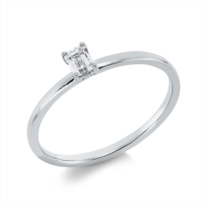 Solitaire Ring 4er-Krappe 18kt Gelbgold mit 0,21ct Diamanten