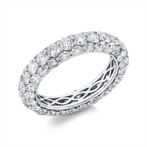 Infinity Memoire Ring  18kt Weißgold mit 4,90ct Diamanten