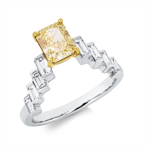 Ring 4er-Krappe 18 kt WG+GG, GIA 1433710081