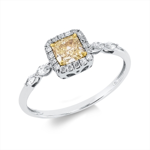 Ring 4er-Krappe 18 kt WG+GG