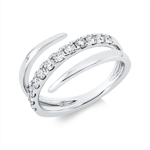 Ring  18kt Weißgold mit 0,54ct Diamanten
