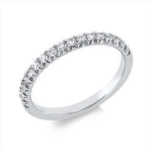 Memoire halb Ring  18kt Weißgold mit 0,31ct Diamanten