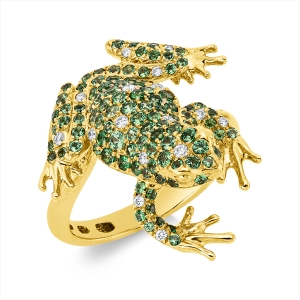 Ring 18 kt GG Frosch