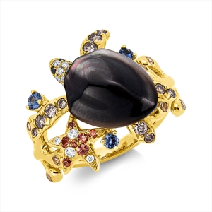 Ring 18 kt GG Schildkröte