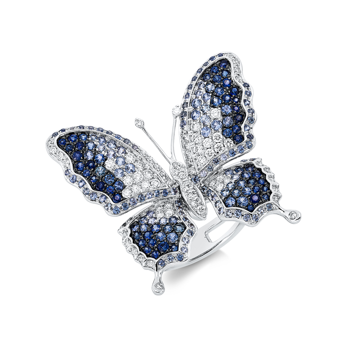 Ring 18 kt WG Schmetterling