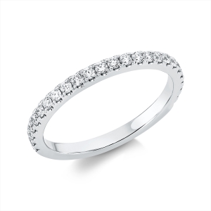 Memoire halb Ring  18kt Weißgold mit 0,34ct Diamanten
