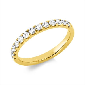 Memoire halb Ring  18kt Gelbgold mit 0,46ct Diamanten