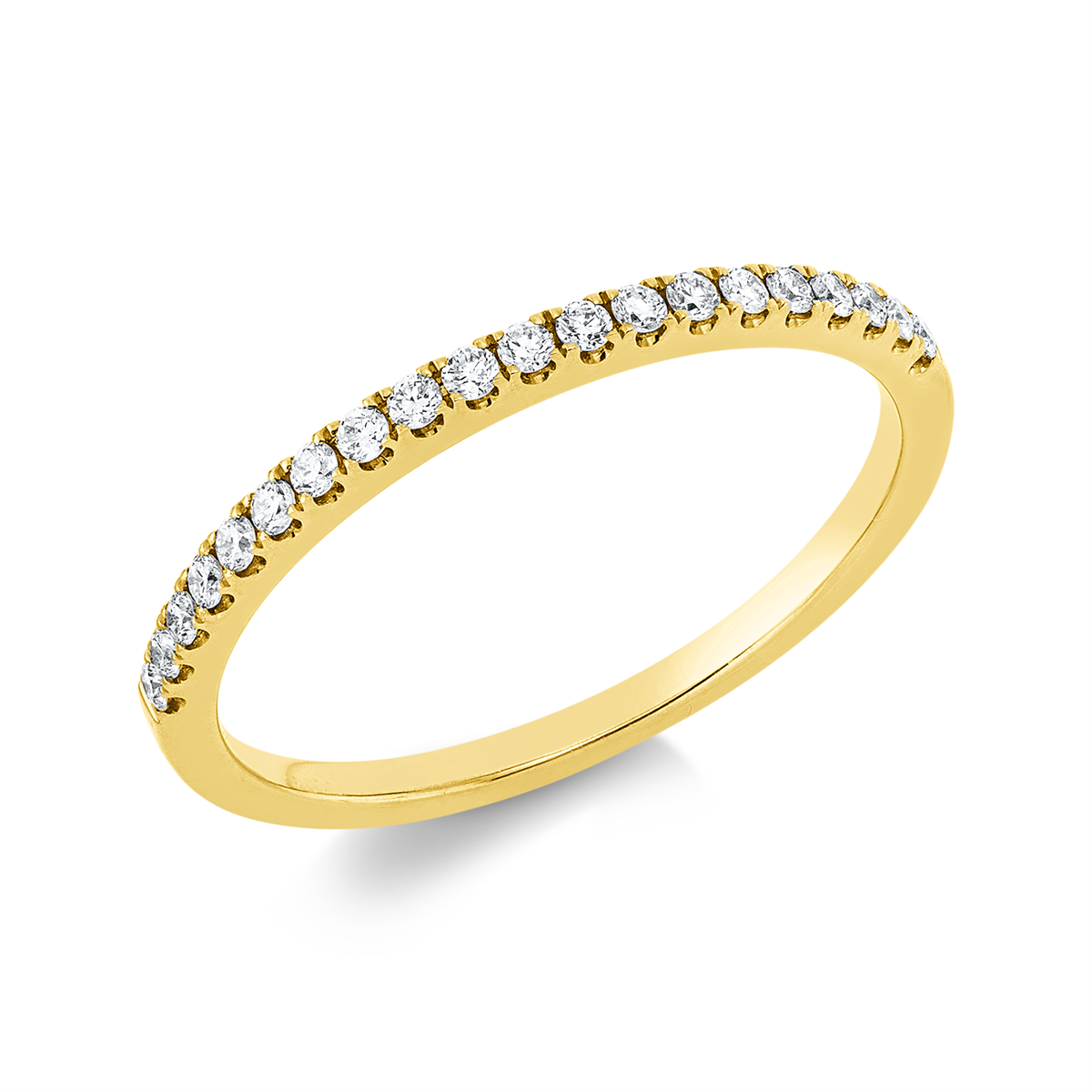Memoire halb Ring  18kt Gelbgold mit 0,17ct Diamanten