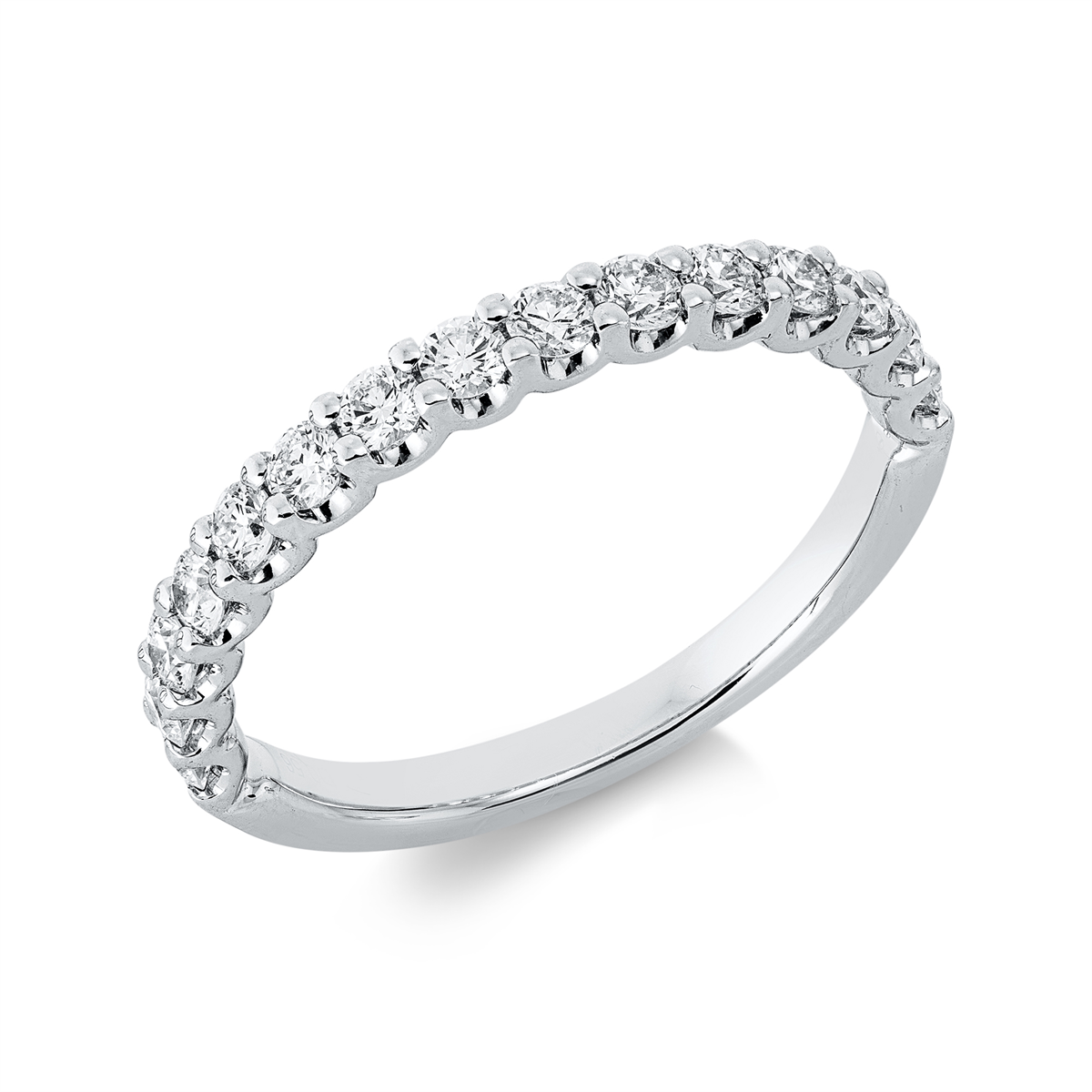 Memoire halb Ring  18kt Weißgold mit 0,56ct Diamanten