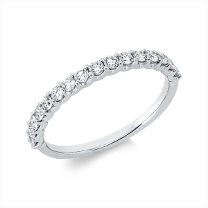 Memoire halb Ring  18kt Weißgold mit 0,39ct Diamanten