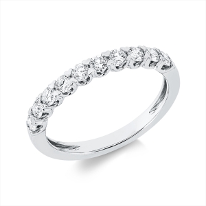 Memoire halb Ring  18kt Weißgold mit 0,52ct Diamanten