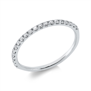 Memoire halb Ring  18kt Weißgold mit 0,21ct Diamanten