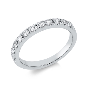 Memoire halb Ring  18kt Weißgold mit 0,43ct Diamanten