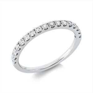 Memoire halb Ring  18kt Weißgold mit 0,41ct Diamanten