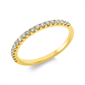 Memoire halb Ring  18kt Gelbgold mit 0,25ct Diamanten