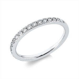 Memoire halb Ring  18kt Weißgold mit 0,28ct Diamanten