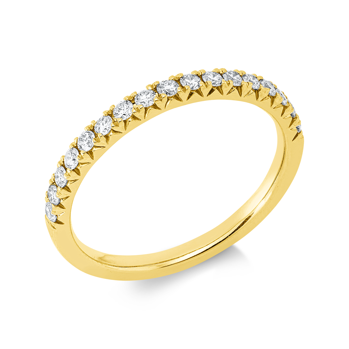 Memoire halb Ring  18kt Gelbgold mit 0,28ct Diamanten
