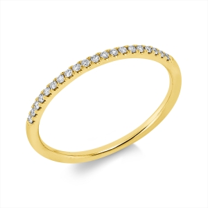 Memoire halb Ring  18kt Gelbgold mit 0,10ct Diamanten