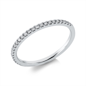 Memoire halb Ring  18kt Weißgold mit 0,15ct Diamanten