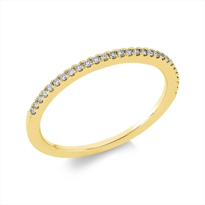 Memoire halb Ring  18kt Gelbgold mit 0,11ct Diamanten