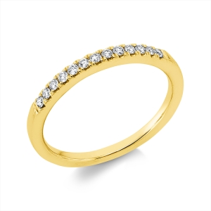 Memoire halb Ring  18kt Gelbgold mit 0,15ct Diamanten