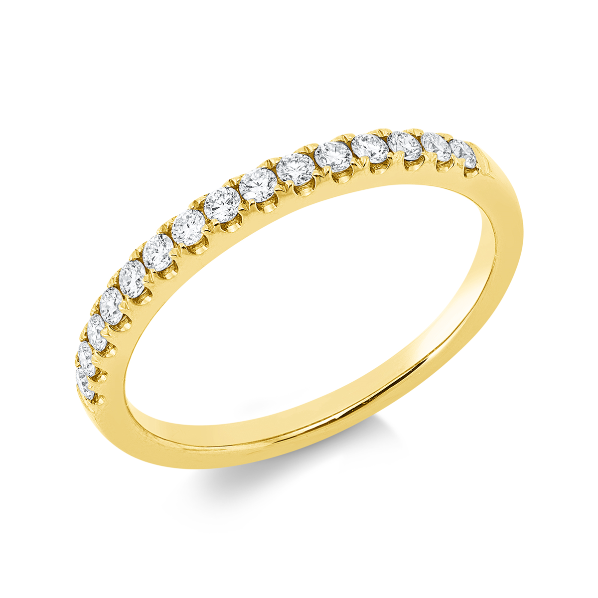 Memoire halb Ring  18kt Gelbgold mit 0,25ct Diamanten