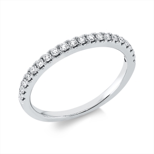 Memoire halb Ring  18kt Weißgold mit 0,24ct Diamanten