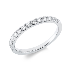 Memoire halb Ring  18kt Weißgold mit 0,40ct Diamanten