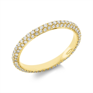 Pavé Ring  18kt Gelbgold mit 0,69ct Diamanten