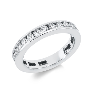 Memoire halb Ring  18kt Weißgold mit 1,01ct Diamanten