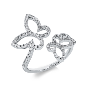 Ring 18 kt WG Schmetterling
