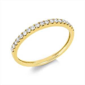 Memoire halb Ring  18kt Gelbgold mit 0,21ct Diamanten