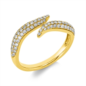 Pavé Ring  14kt Gelbgold mit 0,51ct Diamanten