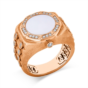 Ring 18 kt RG, mattiert