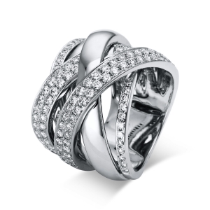 Pavé Ring  18kt Weißgold mit 1,74ct Diamanten