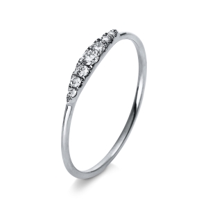 Ring  14kt Weißgold mit 0,11ct Diamanten