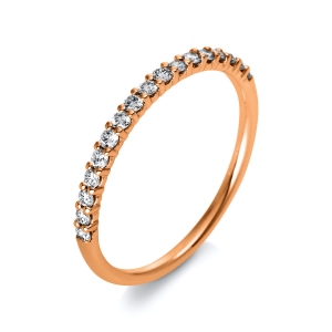 Memoire halb Ring  18kt Rotgold mit 0,25ct Diamanten