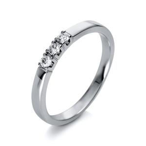 Ring  18kt Weißgold mit 0,12ct Diamanten